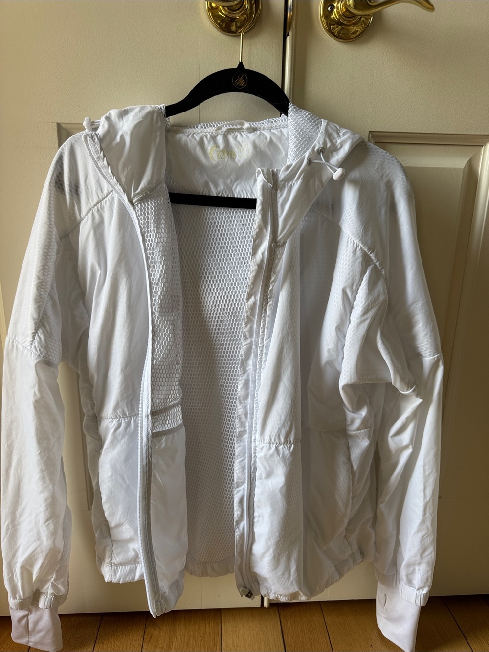 ZYIA White Hooded Utility Jacket